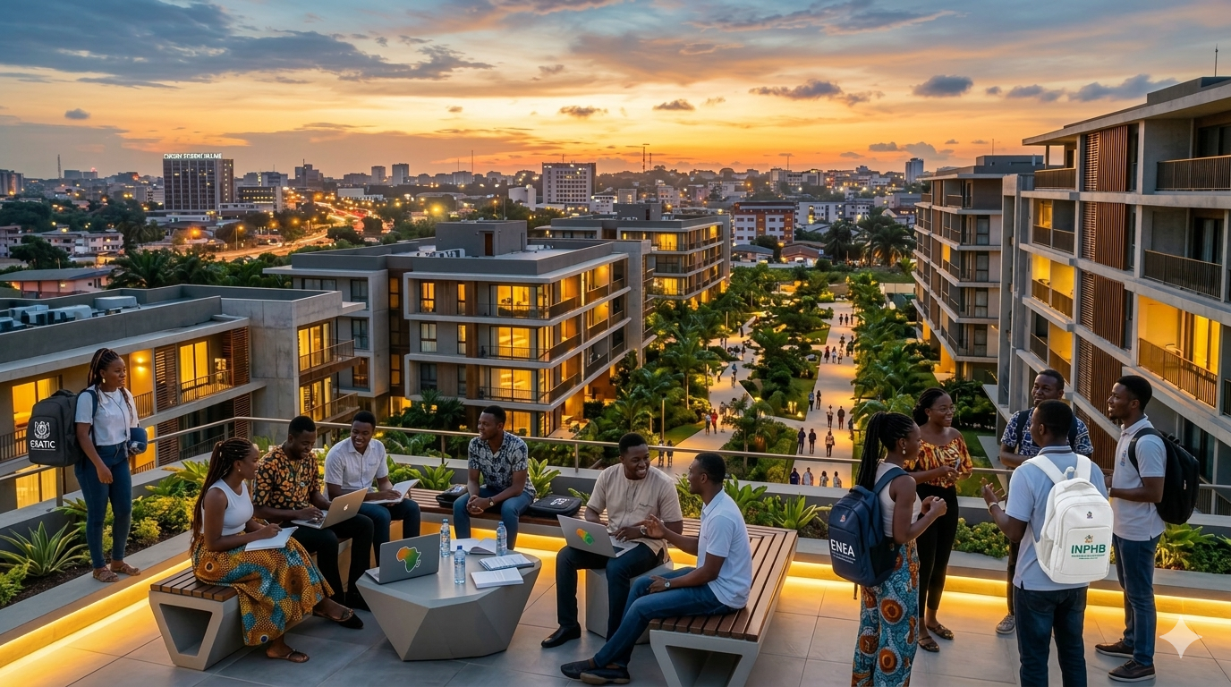 Résidence étudiante moderne à Abidjan